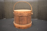 Small Wood Sugar Bucket w/Lid