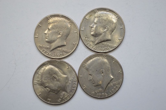 4- 1776-1976 Dual Date Kennedy Half Dollars