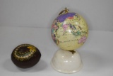 World Globe Bank and Hand Painted Coconut From Hawaii Bank