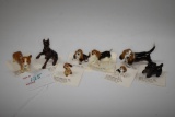 Group of 8 Hagen-Renaker Dog Figurines