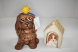 Doghouse bank and Unmarked Dog w/Hat Bank