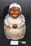 Black America Cookie Jar Made in Japan - w/Chips in Rim