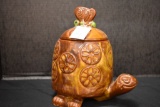 McCoy #271 Turtle Cookie Jar - Repaired Chip on Lid