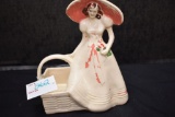 Brush USA Woman w/Basket Planter