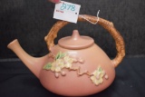 Roseville #371P Apple Blossom Tea Pot