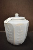 Unmarked Blue Fern Leaf Cookie Jar