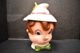 Pinocchio Cookie Jar by Poppy Trail Calif. - Chip on Hat