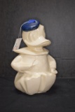 Donald Duck Cookie Jar w/Crack at Neck and Rim