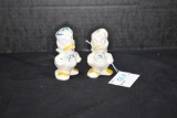 Pair of Unmarked Donald Duck Salt & Pepper Shakers