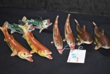 4 Sets of Fish Salt & Peppers - Salmon, Bullhead, Muskellunge, Tarpon