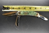 Winchester Trademark, Model 1866, 3949 '89, Triple Blade, Manmade Green/Gol