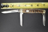Southerns Richardson Sheefield, 3 Blade, Antler Handle, Weaing on top of Bl