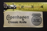 Copenhagen Classic Knife, Single Blade, Black Handle, With Box