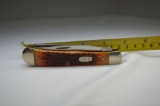 Case XX USA, 6254 SS, Orange Tinted Manmade Bone Handle