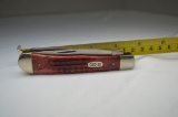 Case XX USA, 6254 SS, Red Colored Manmade Bone Handle