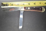 Burnt Chimney Germany Stainless, Redbone Hound on Blade, Double Blade, Brow