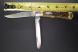 Rigid RG72, 440A Stainless USA, Double Blade, Manmade Brown Handle