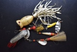 Group of Assorted Fishing Lures - Hula Hopper, Pflueger Chum #2, Abu Reflux