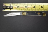 Copenhagen Single Blade,3 inches,  Black Manmade handle