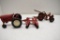 IH Tractor, missing some paint, w/ Disc and McCormick 2 Bottom Plow, No Box