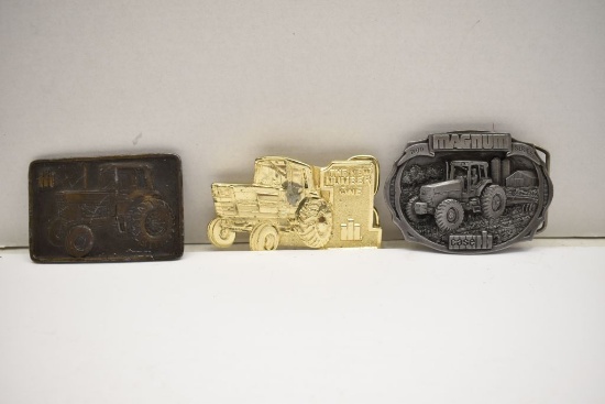 Group of 3 Belt Buckles: Case IH 7100 Magnum Series Limited Edition, IH The