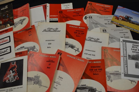 Group of 20 Books Including Various Hay Equipment Such As 8435 Silage Speci