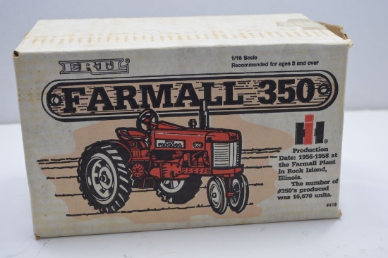 ERTL, Farmall 350, 1/16 Scale Die Cast, Stock # 418, S/N: 0845, Box is dece