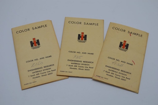 IH Color Samples, Prior to EPA Color Change, Color Codes 935, 483B, 215O