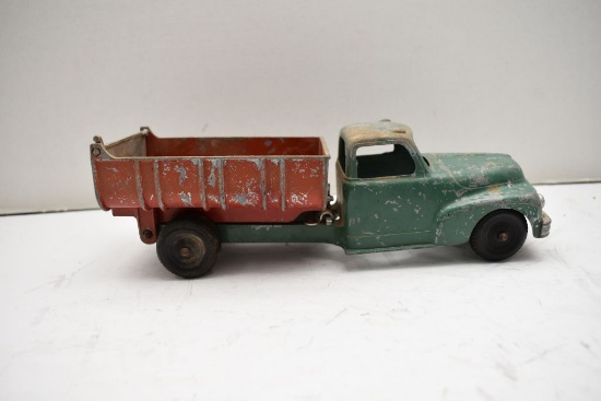 Hubley Metal Gravel Truck w/ Dump Bed, Missing Some Paint
