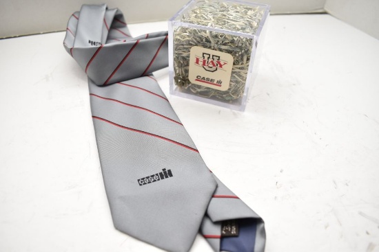 U Hay Case IH Cube with Shredded Dollar Bills inside, and Gray Case Tie