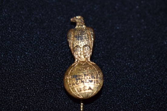 J.I. Case Threshing Machine Co. Eagle/World Lapel Pin