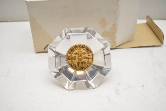 Case IH 20 year club, 1990 50th Anniversary Coin in Diamond Shaped Glass?