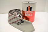 IH NO. 1 Engine Oil Coin Bank and Gray Case Tie