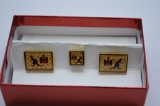 Tie Tack and Cuff Links, 1974 given to USA Company Staff from Australia IH