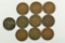 Group of 10 1880's Indian Head Pennies