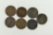 Group of 7 1800's Indian Head Pennies