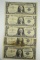 Five (5) $1 Silver Certificate Notes - Series 1957