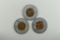 Group of 3 - 1959-D Lincoln Penny Good Luck Tokens from 