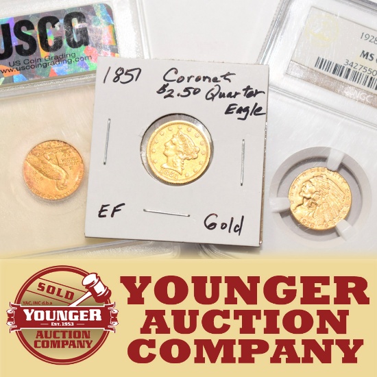 400 Lot Coin Auction -Gold, Rainbow Morgans & More