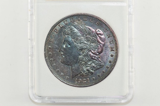 1921 Toned Morgan Silver Dollar