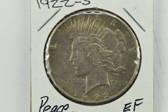 1922-S Peace Silver Dollar EF