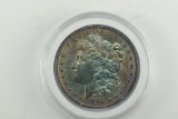 1896 Rainbow / Toned Morgan Silver Dollar