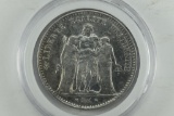 1875 Hercules 5 Franc Coin