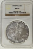 2009 Silver Eagle Graded MS69