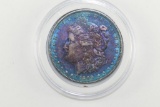 1890 Rainbow Morgan Silver Dollar