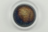 1890 Rainbow Morgan Silver Dollar