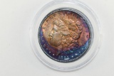 1885 Rainbow Morgan Silver Dollar