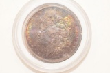 1884-O Morgan Silver Dollar Rainbow Toned