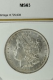 1883-O Morgan Silver Dollar Slab-Graded MS63