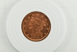 1852 Counterfeit Braided Hair 1/2 Cent Coin